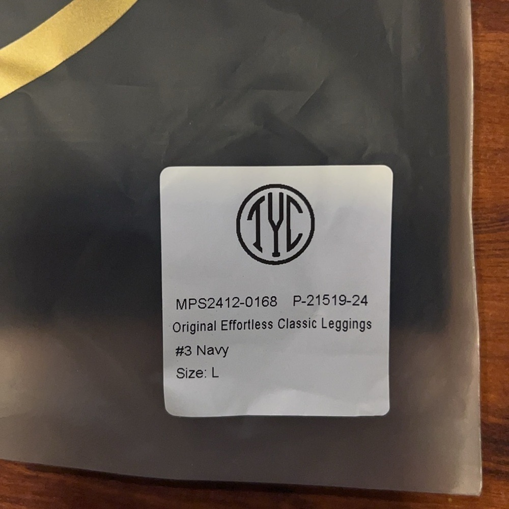 Til You Collapse Original Effortless Classic Leggings Navy Large - Picture 3 of 10